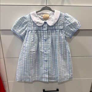TBBC Blue and White Striped Baby Dress